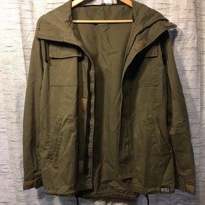 H&M Army Green Hooded Jacket
